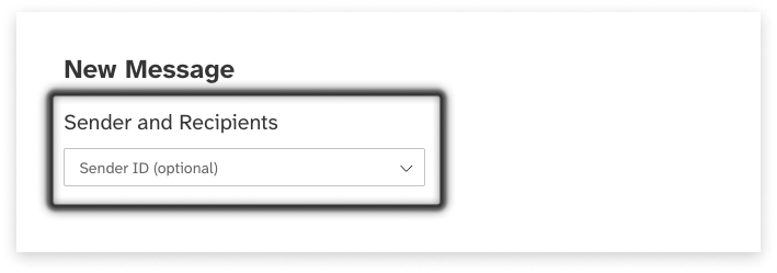 colourful screenshot showing options to add recipients when sending a New Message in Web2SMS